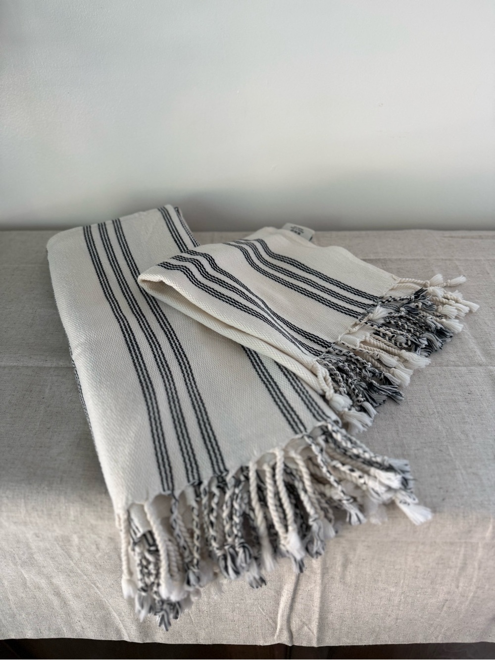 Olive & Linen Turkish Bath Towel Set